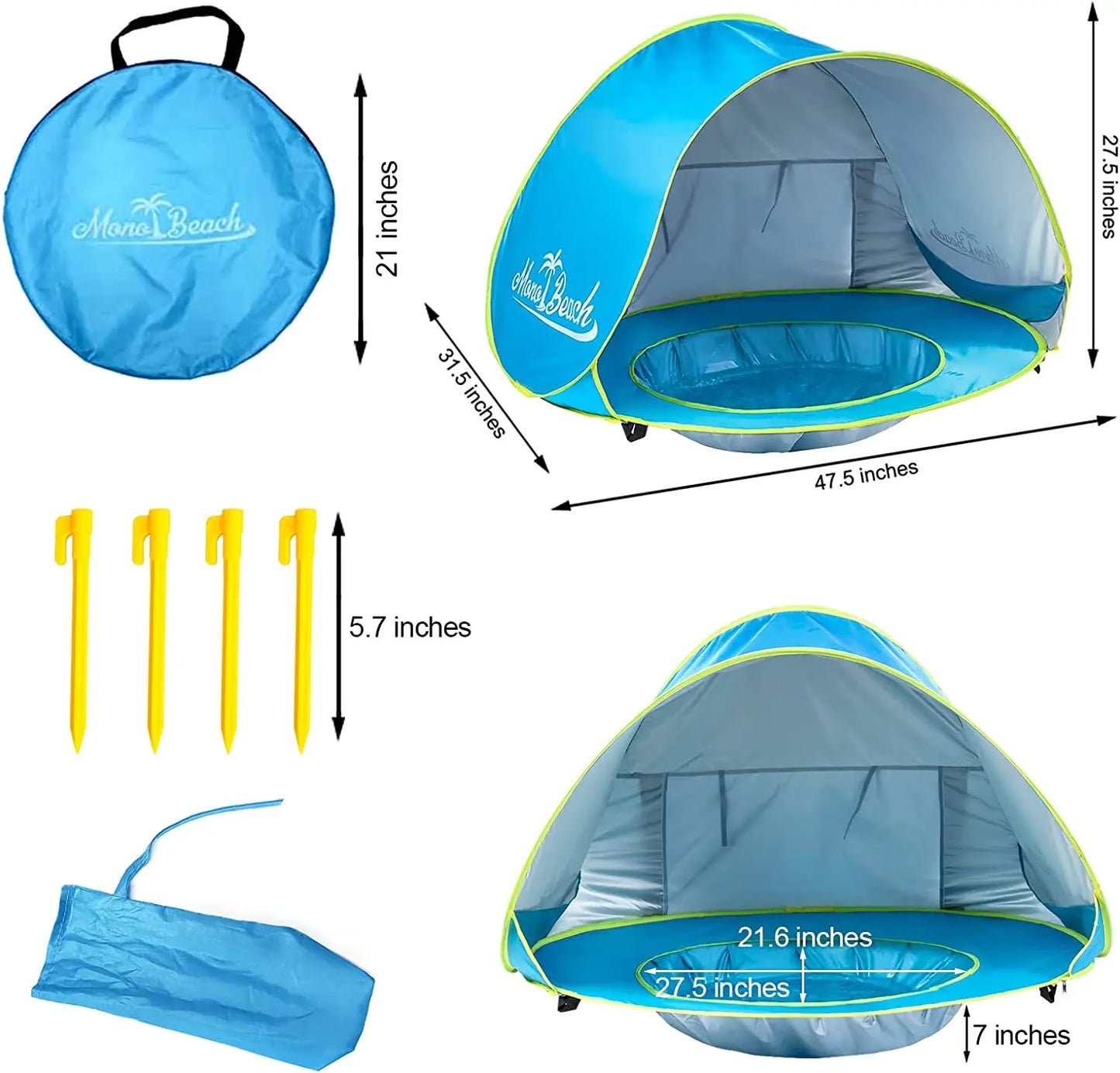 SunShade Beach Tent - Beach Tent for little babies with small pool